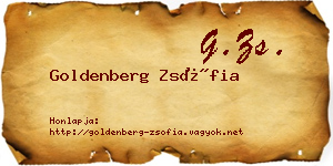 Goldenberg Zsófia névjegykártya